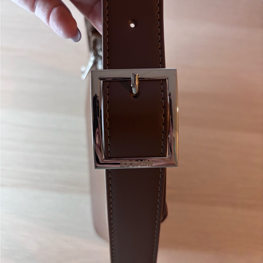 Essaim Brown Vegan Leather “Le Mini” Shoulder Bag - Picture 7 of 9